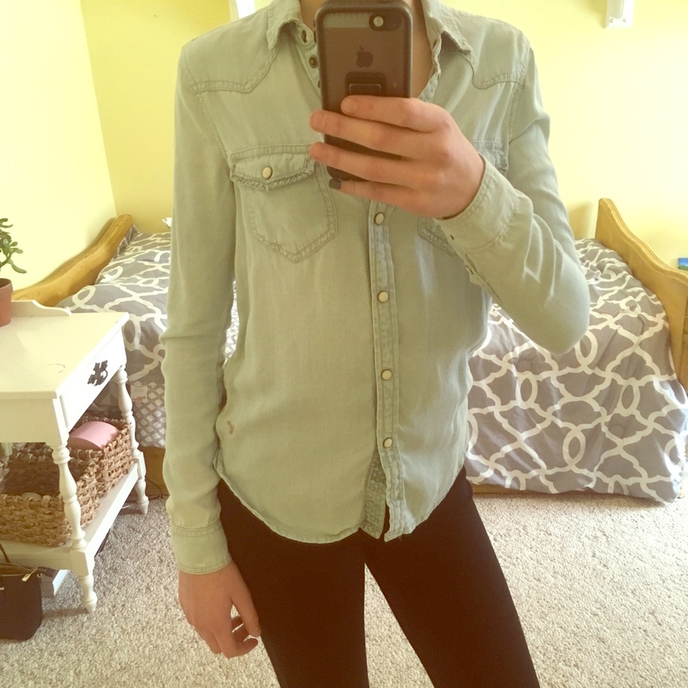 Vintage American Eagle Denim Button Down